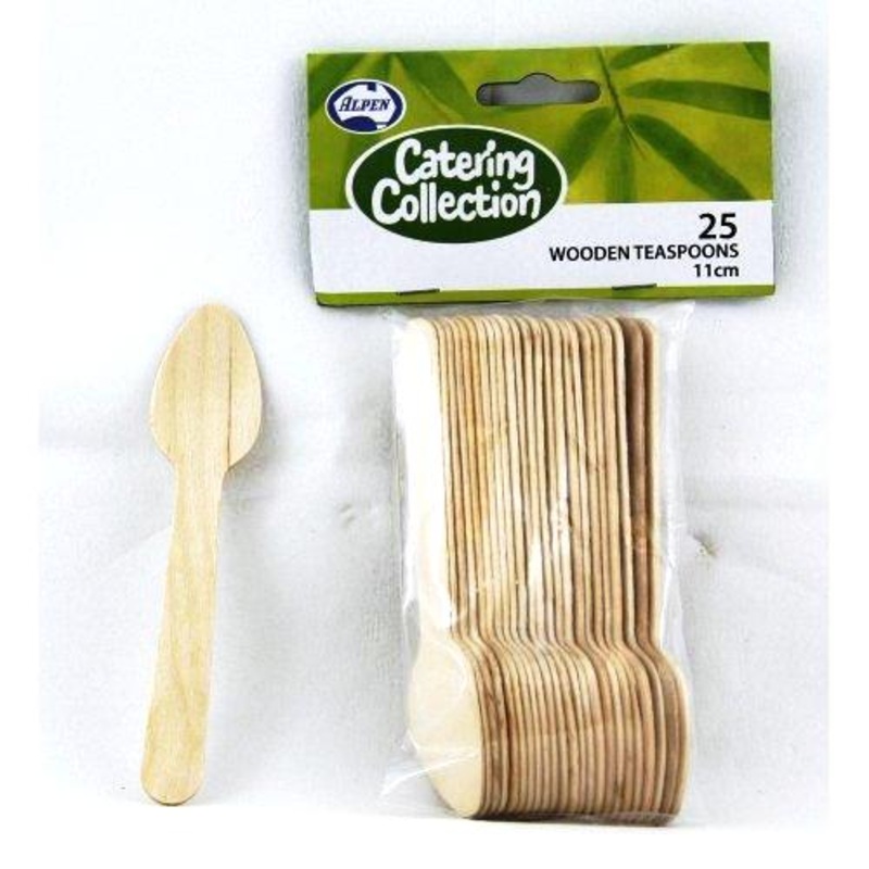 25pk Wooden Teaspoons