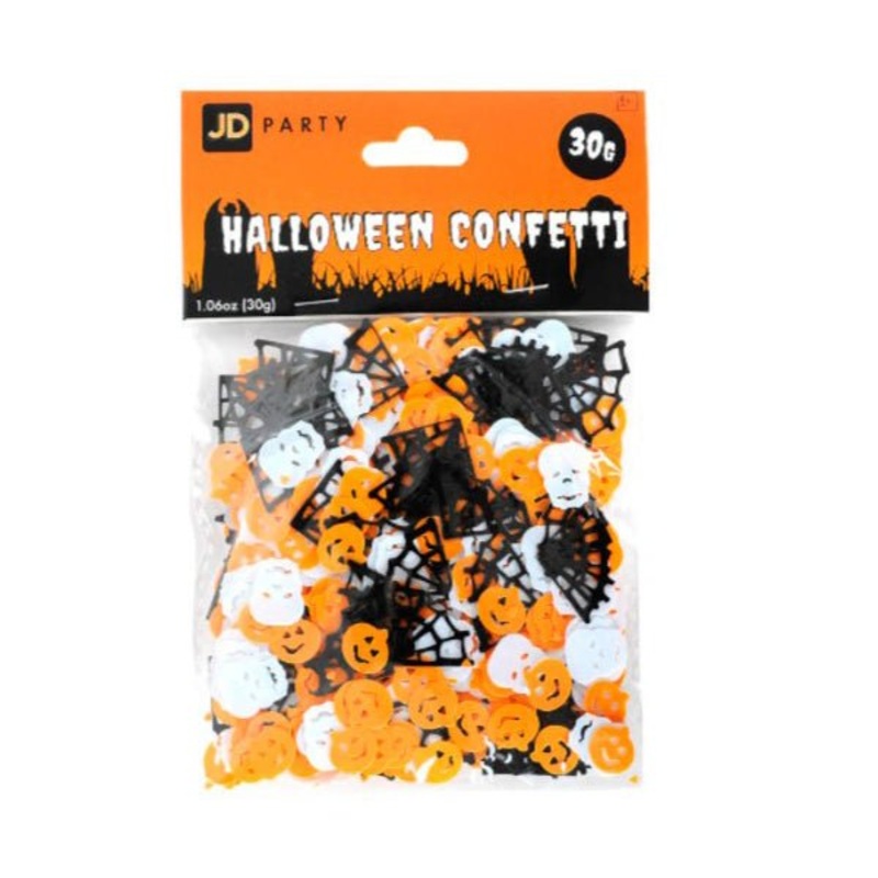 30g Halloween Table Scatter - Pumpkin Skull & Spider Web