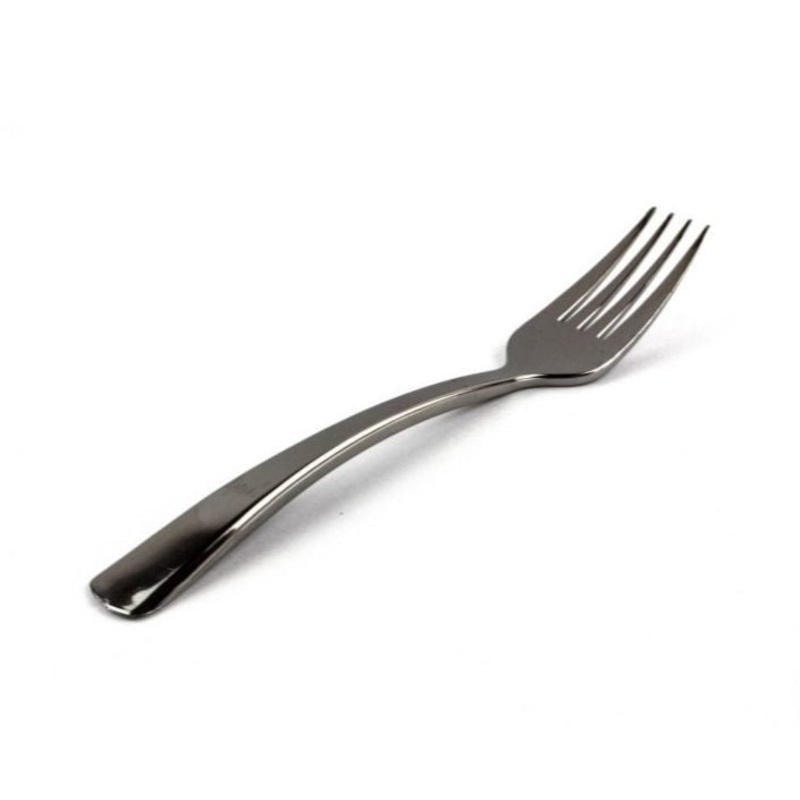 50pk Flared Stainless Steel Looking Heavy Duty Reusable Plastic Forks