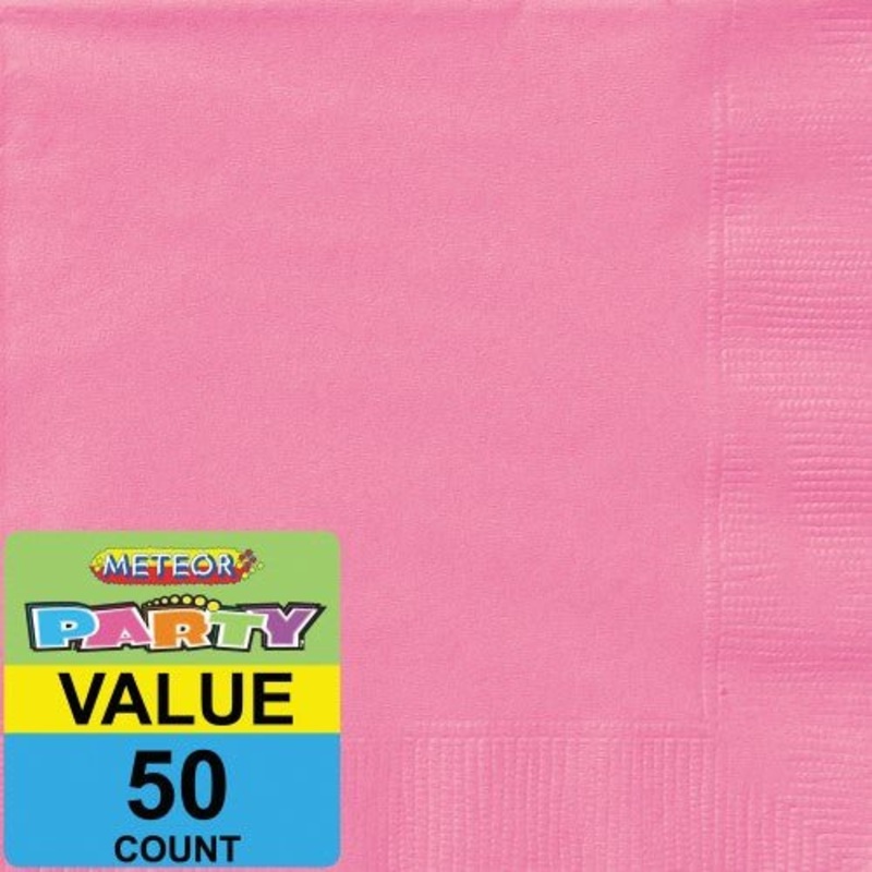 50pk Napkins - Hot Pink