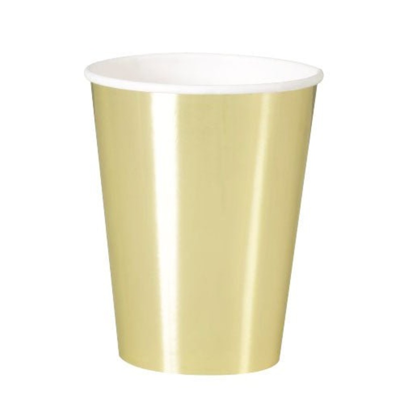 8pk Metallic Gold Paper Cups