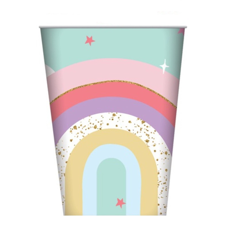 8pk Rainbow Party Paper Cups