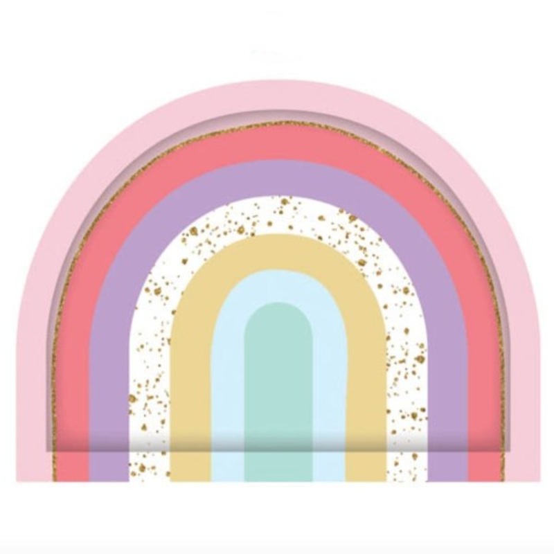 8pk Rainbow Shape Paper Plates