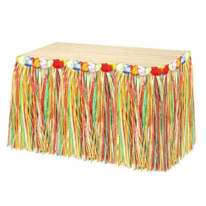 Hawaii Aloha Hula Table Skirt - Multi