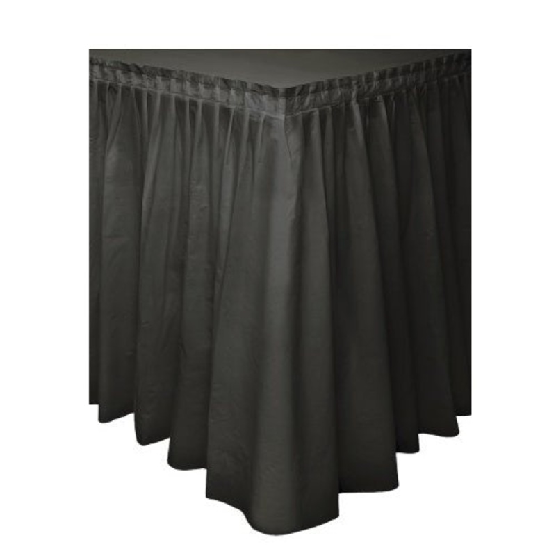 Plastic Table Skirt - Black