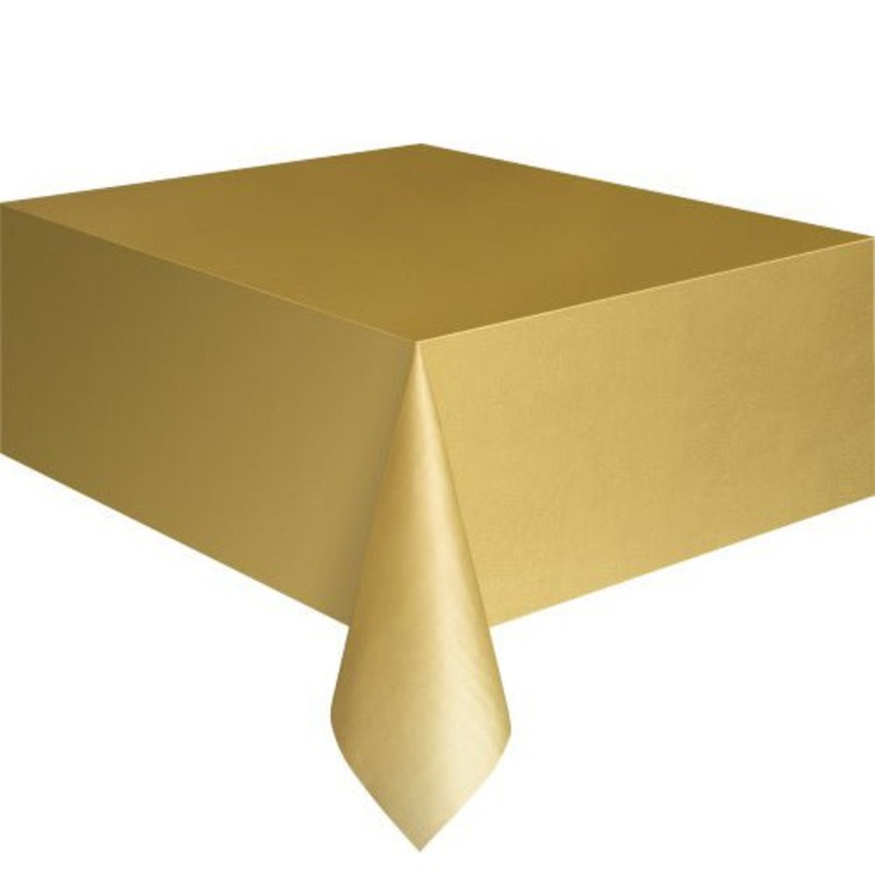 Rectangle Plastic Tablecloth - Gold