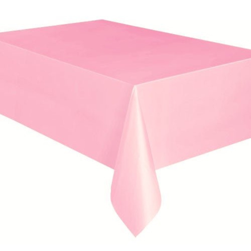 Rectangle Plastic Tablecloth - Lovely Pink