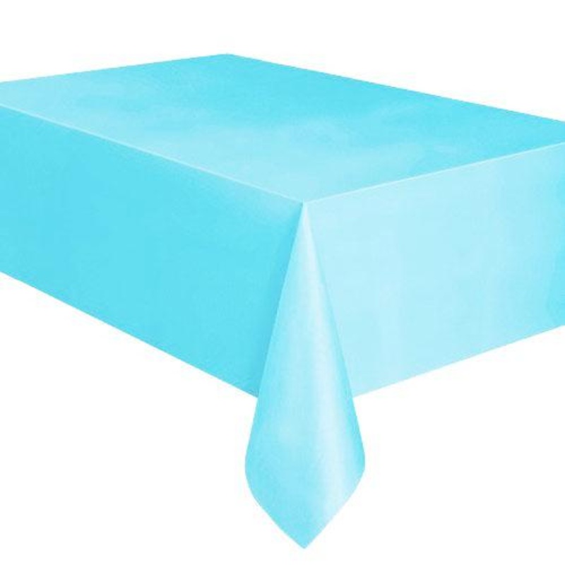 Rectangle Plastic Tablecloth - Power Blue