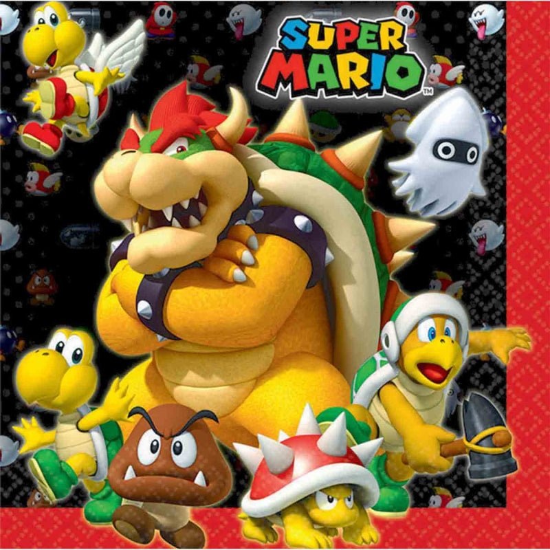 16pk Super Mario Brothers Paper Napkins Serviettes