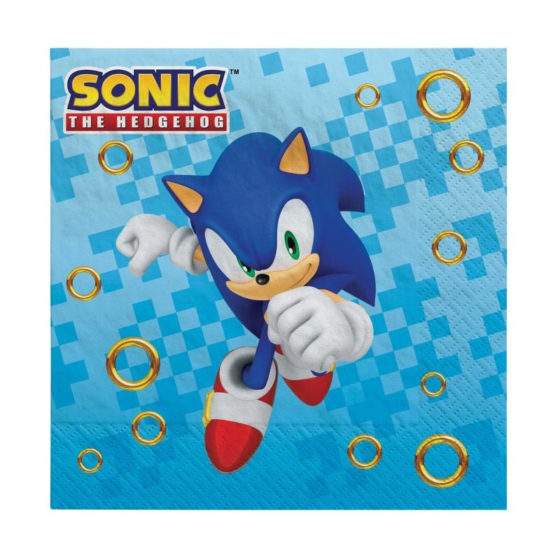 16pk Super Sonic The Hedgehog Luncheon Paper Napkins