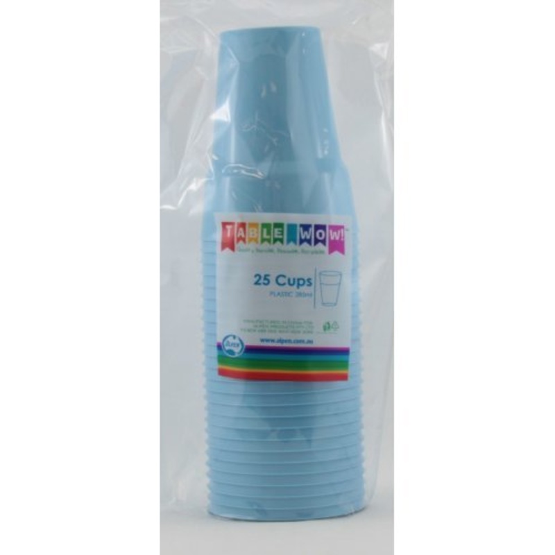 20pk Reusable Plastic Cups - Light Blue
