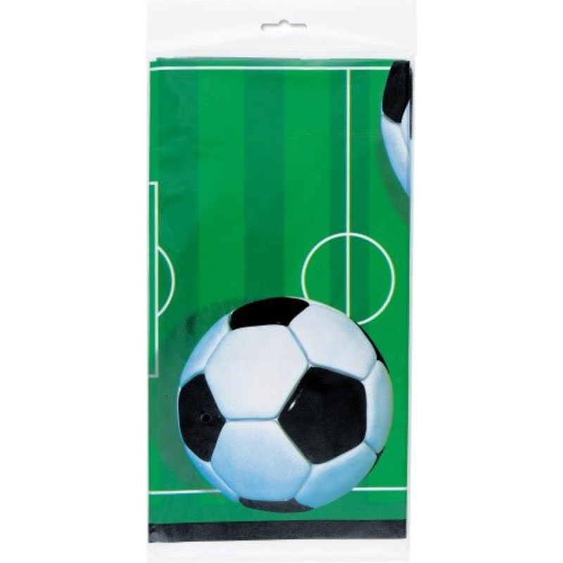 3D Soccer Ball Rectangle Plastic Tablecloth