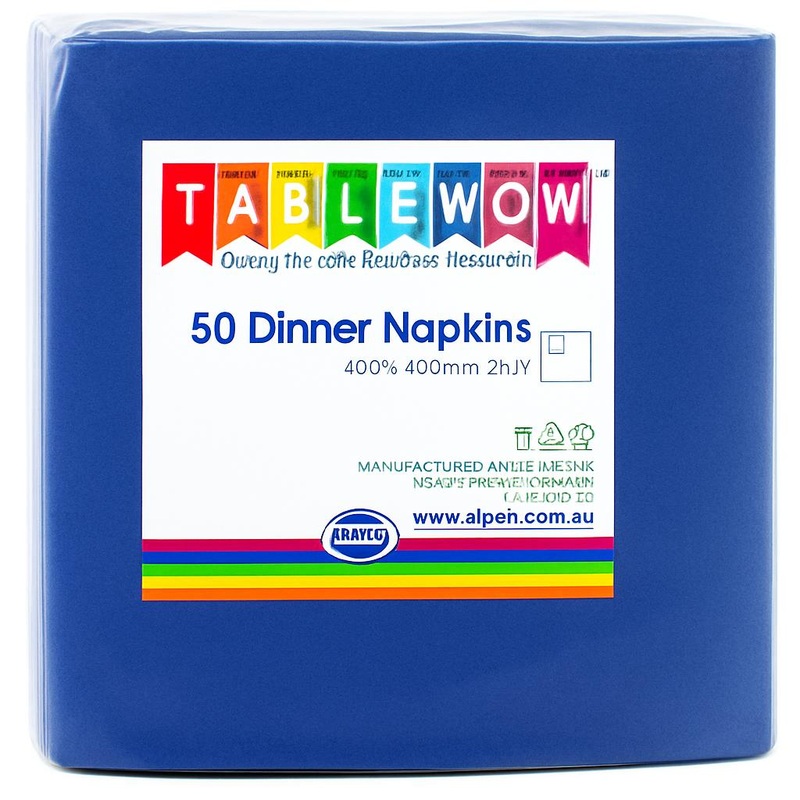 50pk Dinner Napkins - Dark Blue