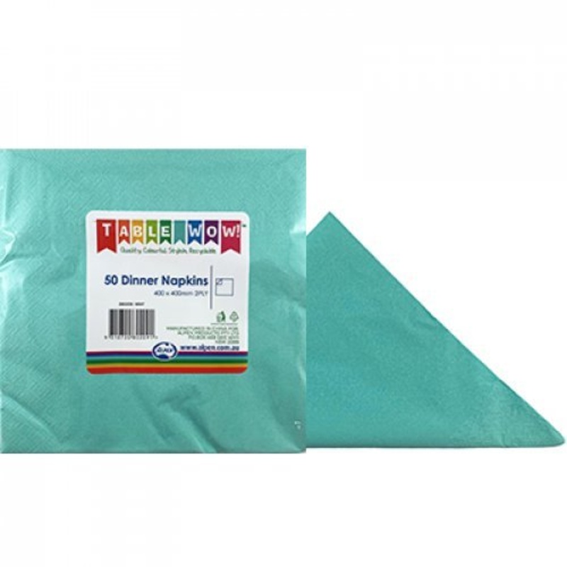 50pk Dinner Napkins - Mint