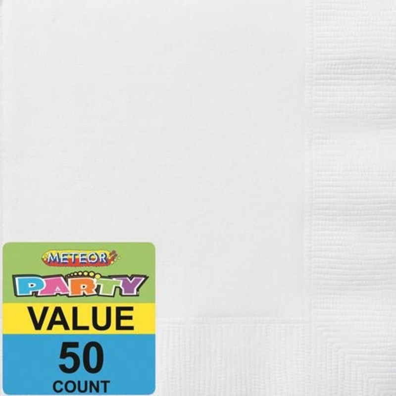50pk Napkins - White