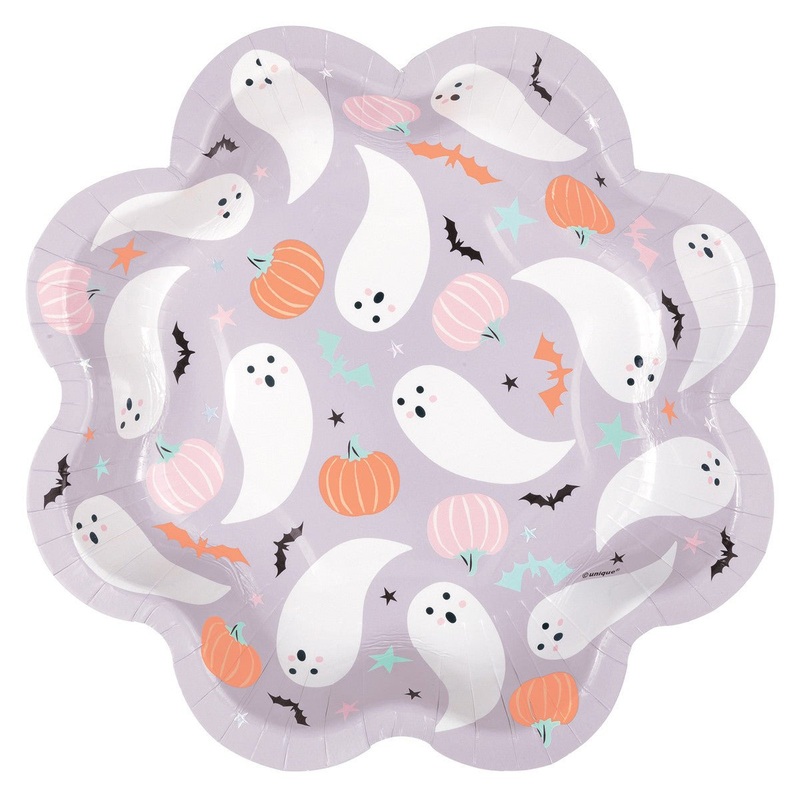 8pk Halloween Pastel Hauntings Paper Plates