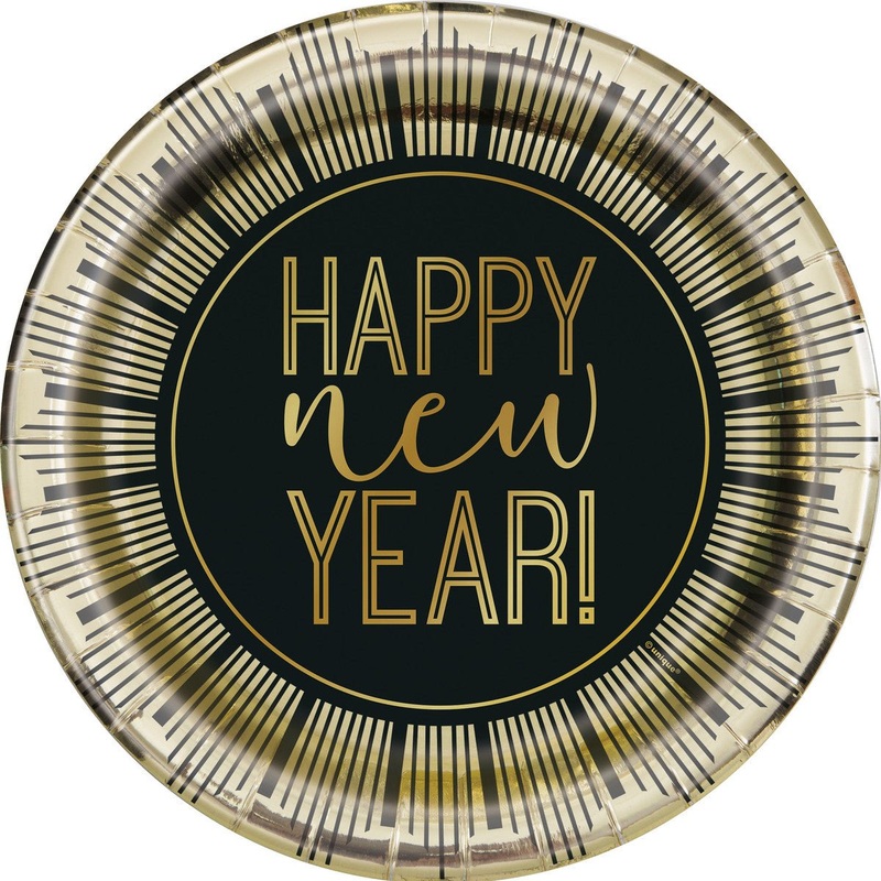 8pk Roaring Happy New Year Paper Plates