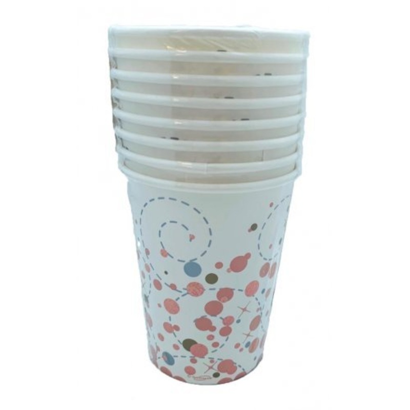 8pk Sparkling Fizz Rose Gold Paper Cups