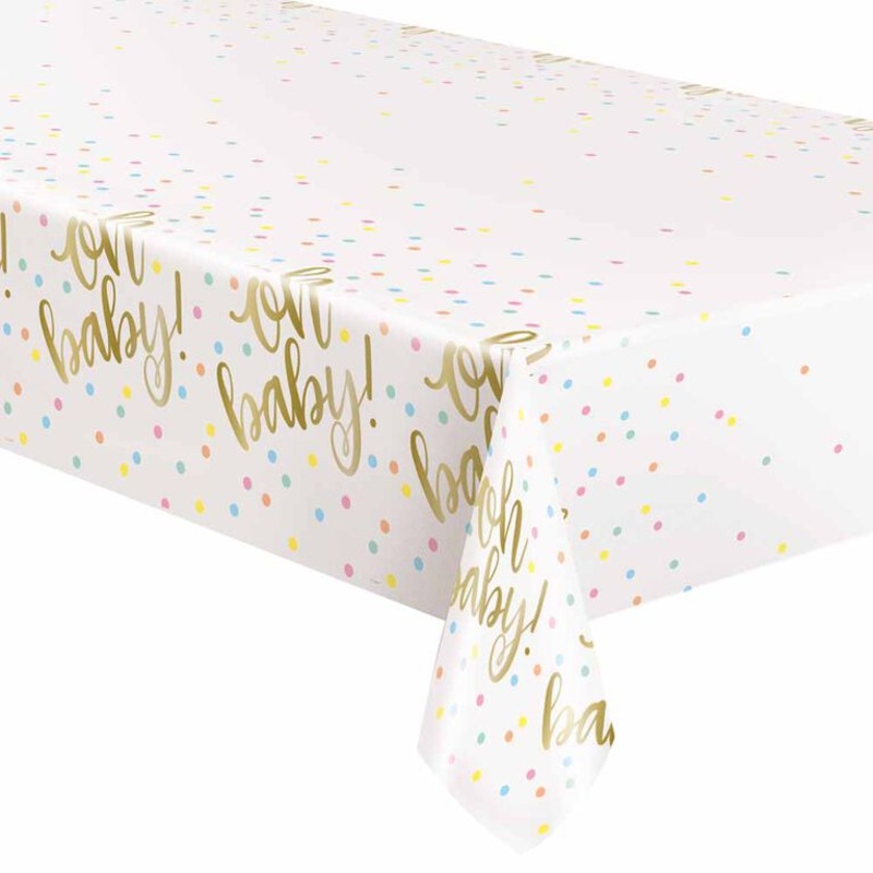 Baby Shower Printed Oh Baby Rectangle Tablecloth