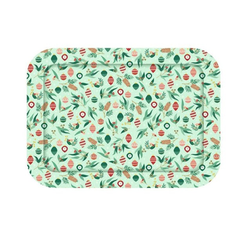 Frankie & Me Bamboo Fibre Serving Tray - Christmas Australiana Foliage