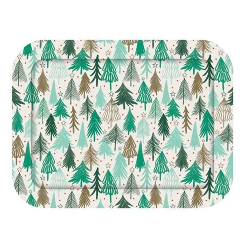 Frankie & Me Bamboo Fibre Serving Tray - Christmas Trees