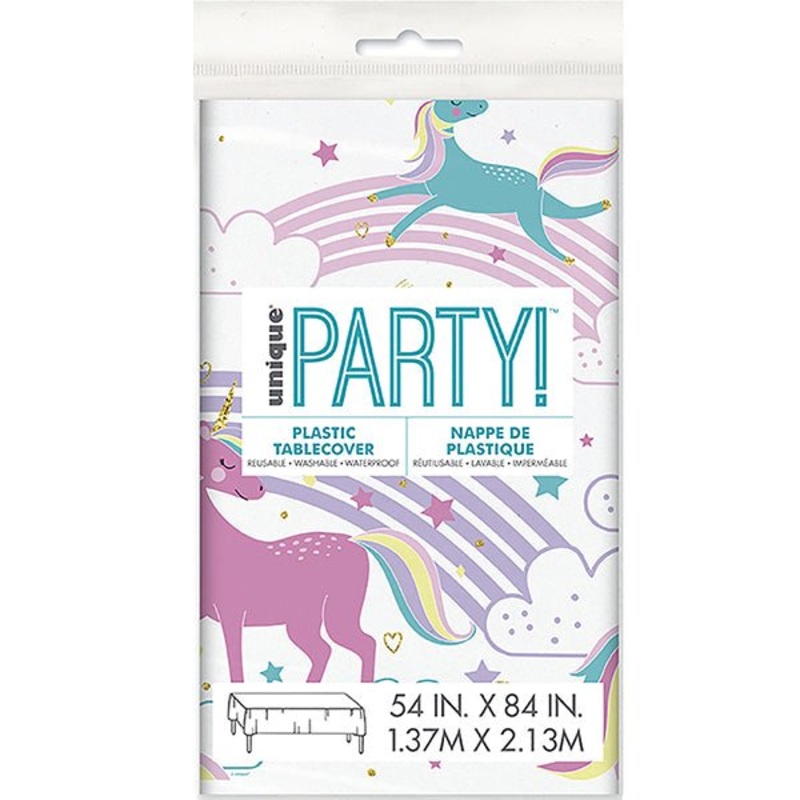 Magical Unicorn Plastic Tablecloth