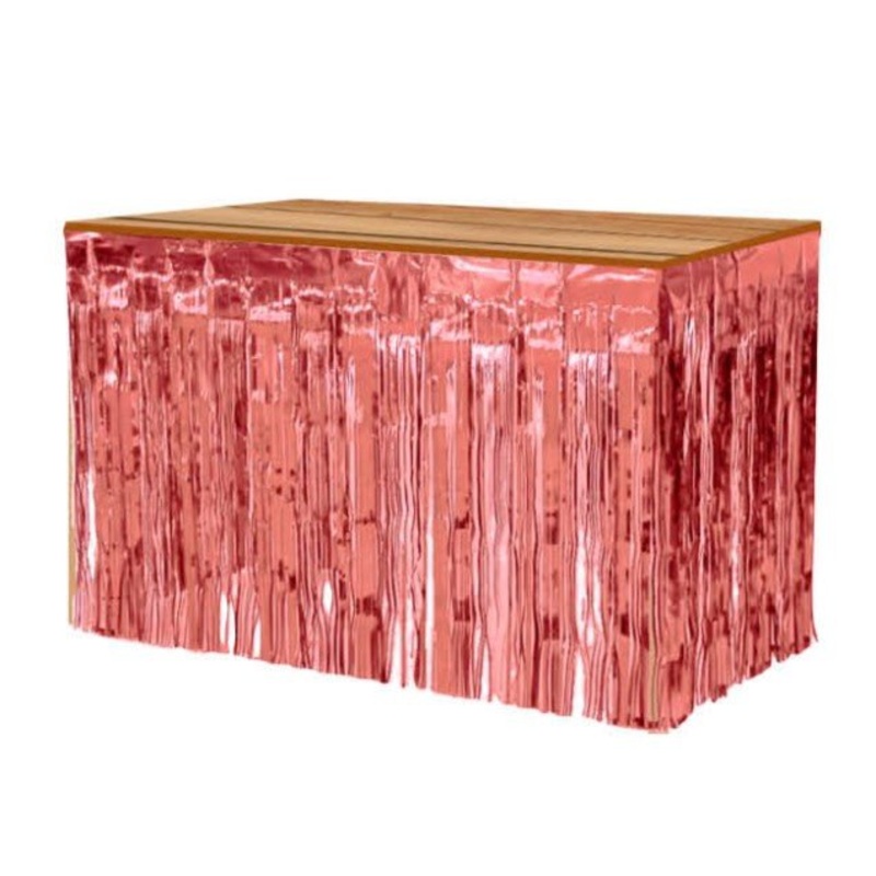 Metallic Table Skirt - Rose Gold