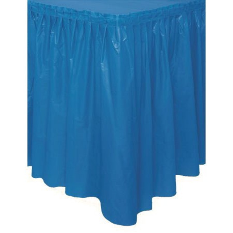 Plastic Table Skirt - Royal Blue