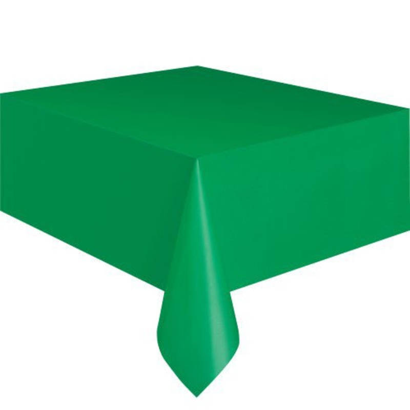 Rectangle Plastic Tablecloth - Emerald Green