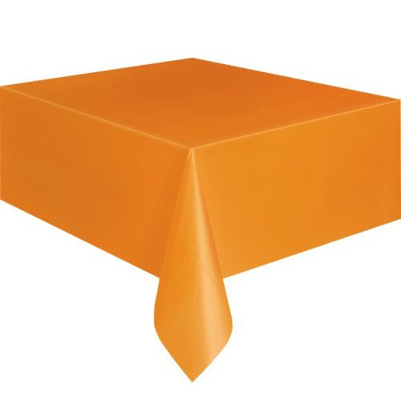 Rectangle Plastic Tablecloth - Orange