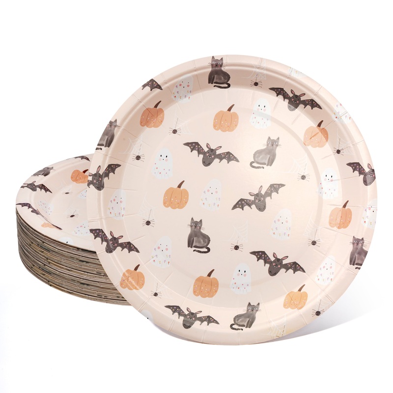Halloween Party Paper Plates Set (24pcs)