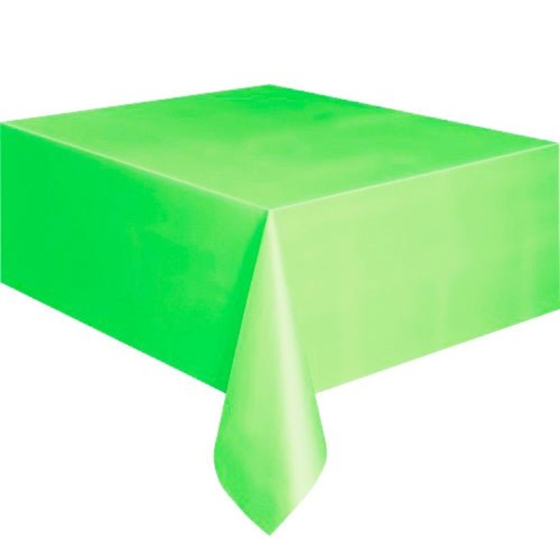 Rectangle Plastic Tablecloth - Lime Green