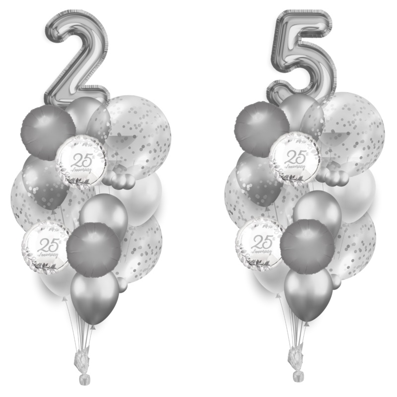 25th Anniversary Basic Balloon Bouquets