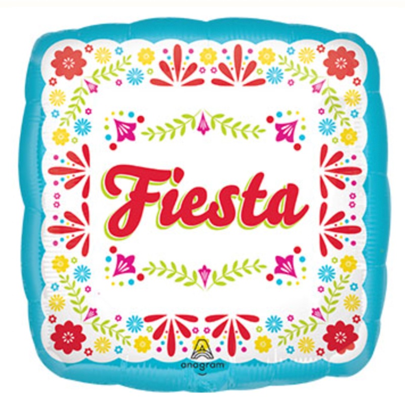 Fiesta 18" Square Foil Balloon
