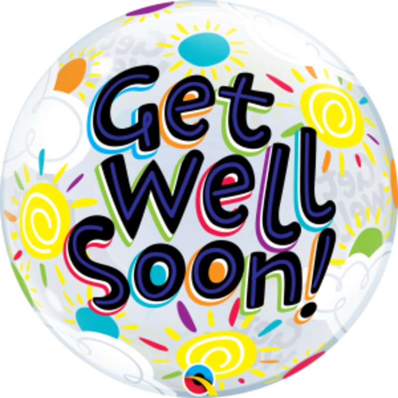 Get Well Soon Sunny Day Bubble Balloon