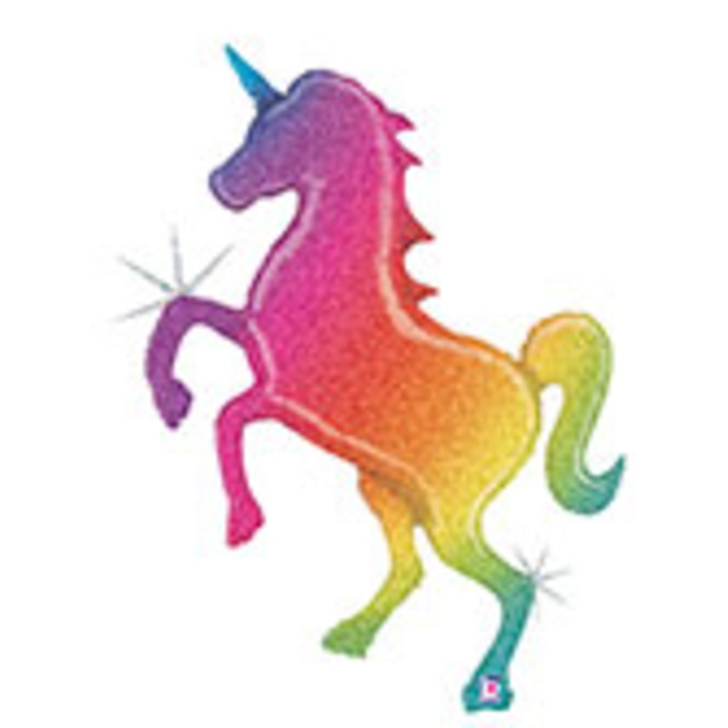 Glitter Rainbow Standing Unicorn