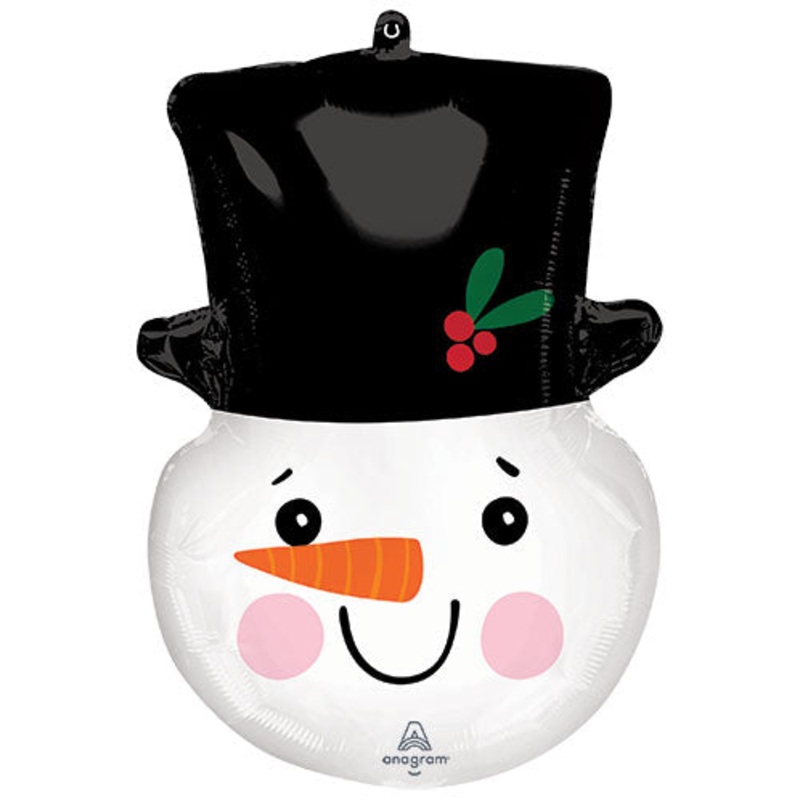LRG SHP SMILEY SNOWMAN HEAD 23" (D)