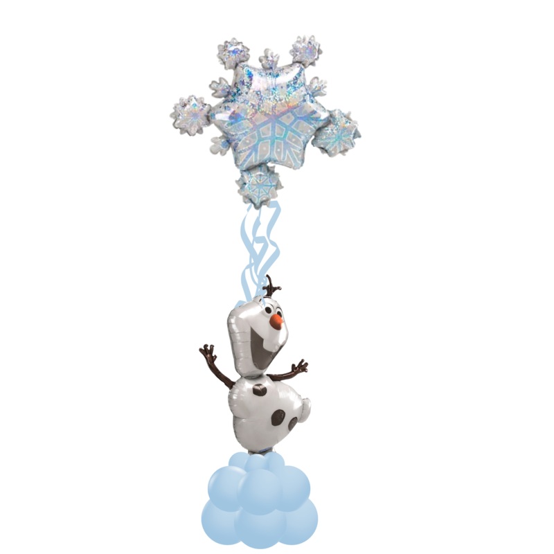 Olaf Frozen Snowflake Floating Balloon Column