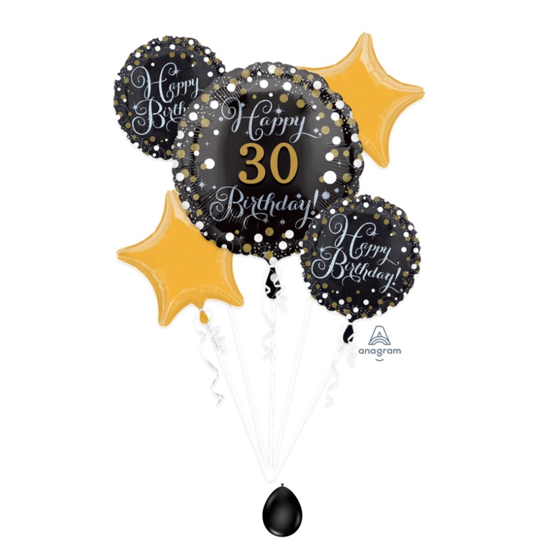 PERSONALIZED AGE SPARKLING BIRTHDAY BASIC BOUQUETS (5 pack kit)
