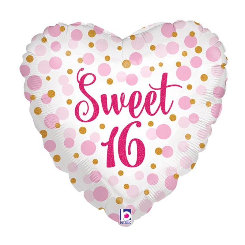 Sweet 16 Holographic Glitter Heart