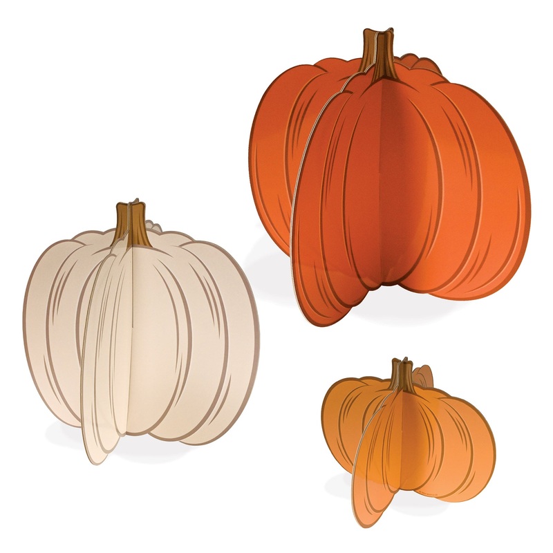 3-D Pumpkin Centerpieces (3 per package)