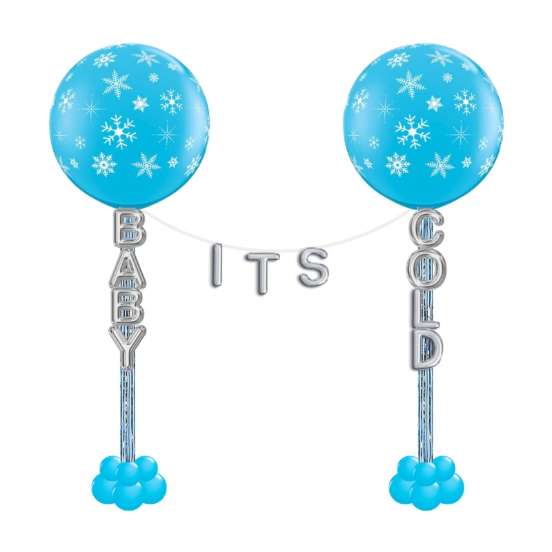 Baby It's Cold Floating Backdrop Columns