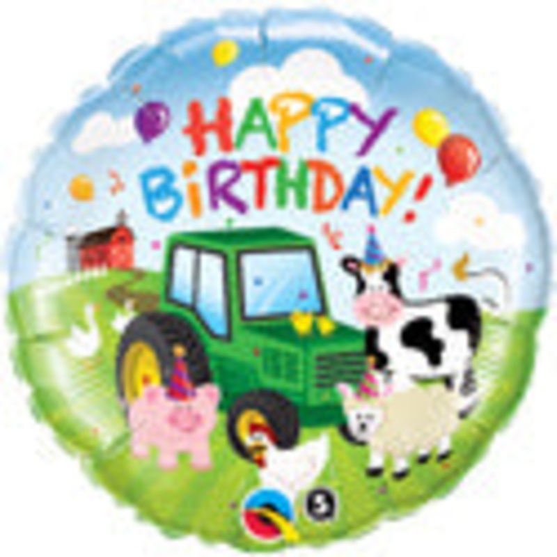 Barnyard Animal Happy Birthday 18" Foil Balloon