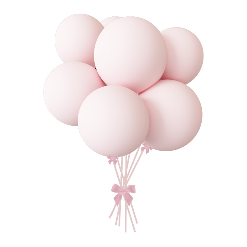 Giant Round Pastel Pink Balloon Bouquet