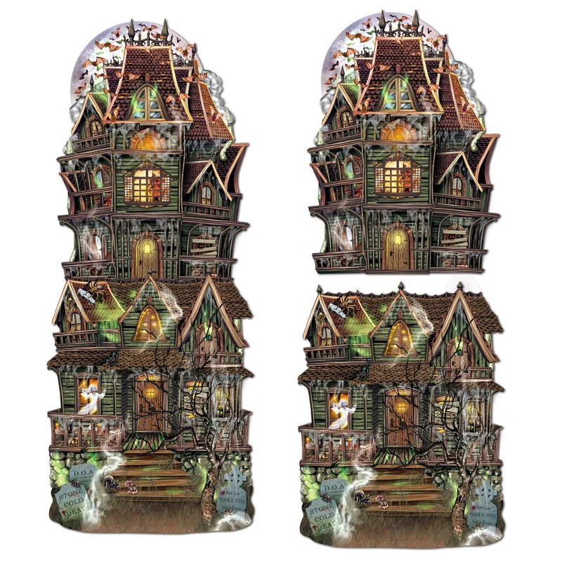 Halloween Jumbo Haunted House Cutouts (2 per Package)