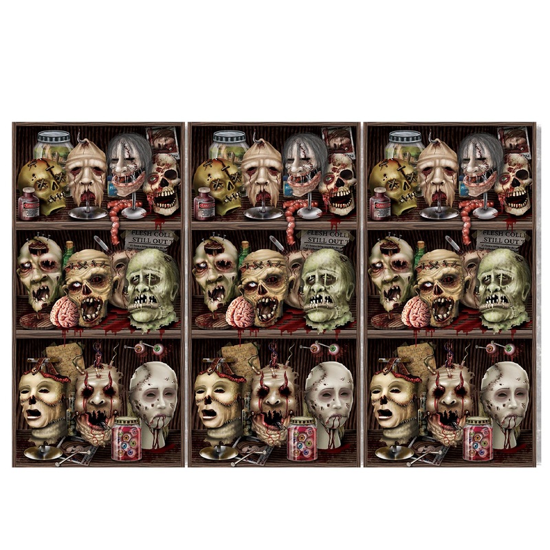 Halloween Scary Heads Backdrop