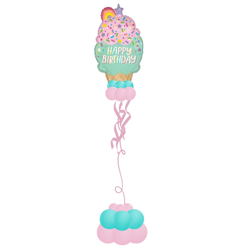 Happy Birthday Ice Cream Party Floating Column