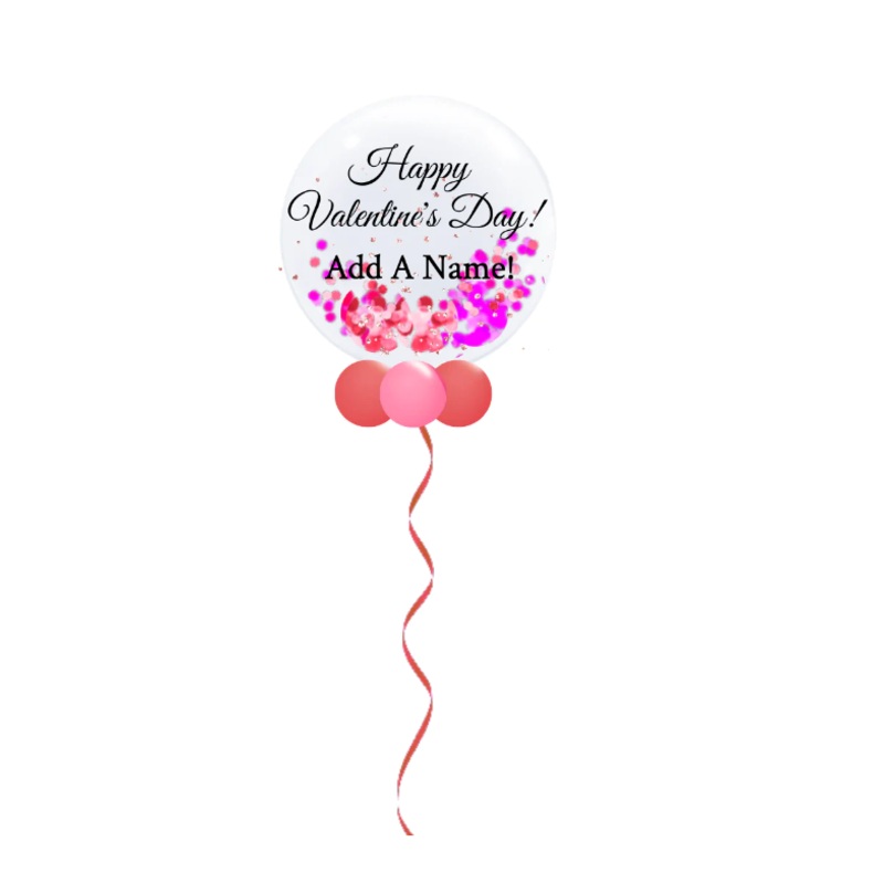 Happy Valentine's Day! Personalized Confetti Bubble