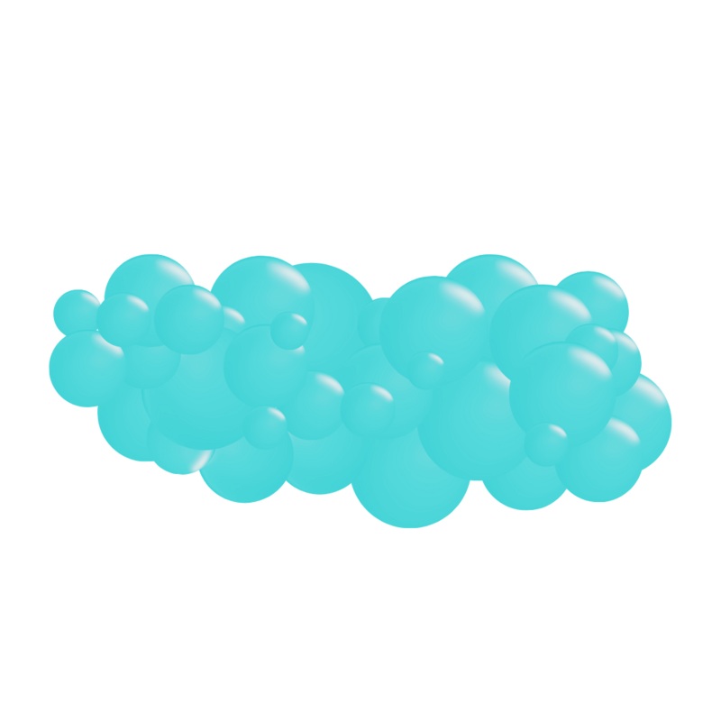 Monochromatic Caribbean Blue Garlands