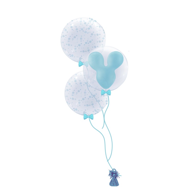 Mouse Head Pastel Trio Bubble Bouquet